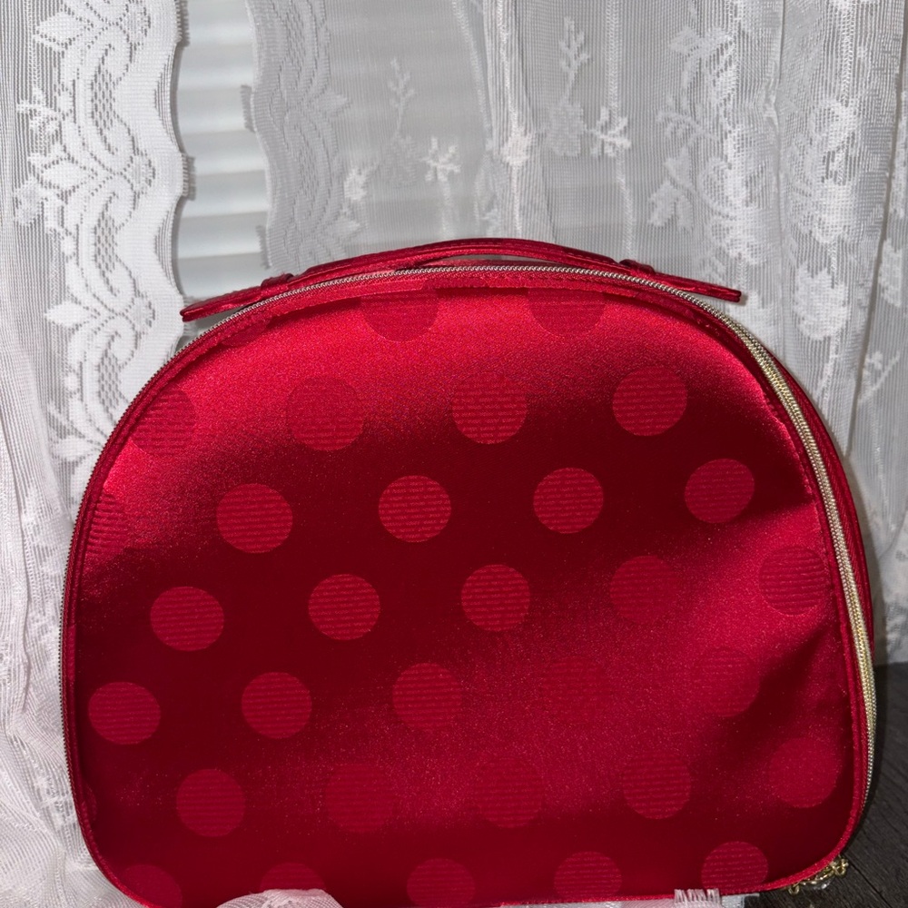 Red Polka Dot Cosmetic Pouch ESTEE LAUDER